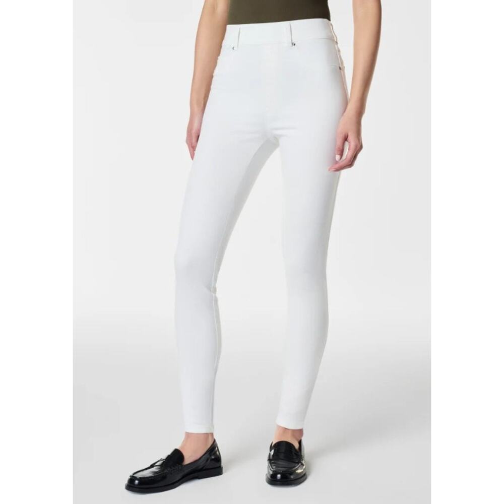 NWT Spanx White Ankle High-Rise Skinny EveryWear Denim Jeans (20271R), Size L